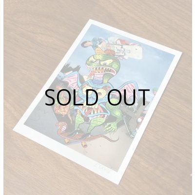 画像4: ESAYDE MINI POSTER & STICKER & POST CARD SET "SNAKE BOARDER"