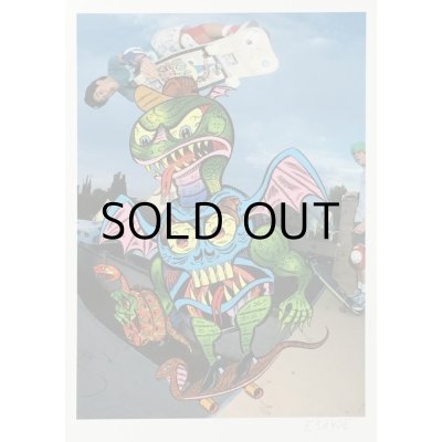 画像9: ESAYDE MINI POSTER & STICKER & POST CARD SET "SNAKE BOARDER"