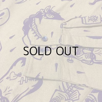 画像11: ILLSYNAPSE L/S PATTERN SHIRT(Brown)