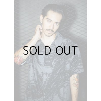 画像10: HIRO "BLACK FLAME" PATTERN SHIRT