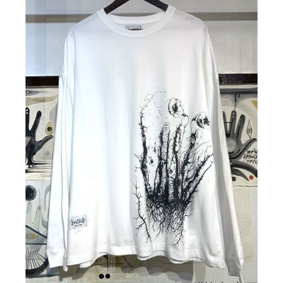 画像1: NEED ORIGINAL× HORITATSU "HAND"  L/S T-SHIRT(White)