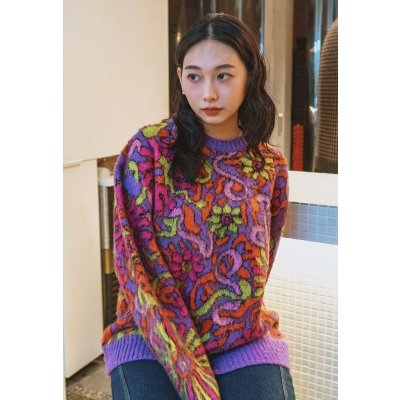 画像5: NAPOYAN "PSYCHEDELIC FLOWER" KNIT SWEATER