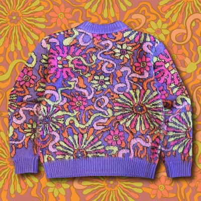 画像2: NAPOYAN "PSYCHEDELIC FLOWER" KNIT SWEATER