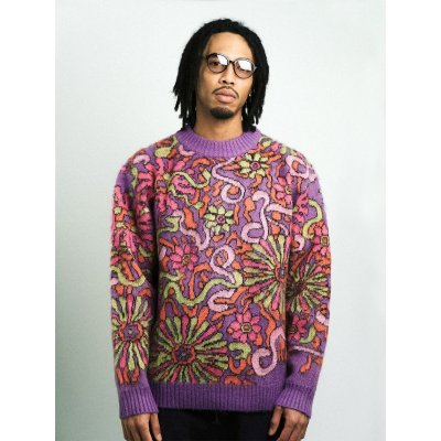 画像3: NAPOYAN "PSYCHEDELIC FLOWER" KNIT SWEATER