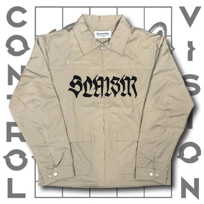 画像2: CUSTOM PRINTED ZIP JACKET "SCHISM" (Artwork by DISACOF)