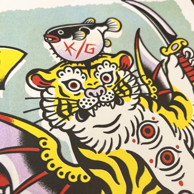 画像3: ILLSYNAPSE "K/G TIGER ACTION" RISO PRINTS
