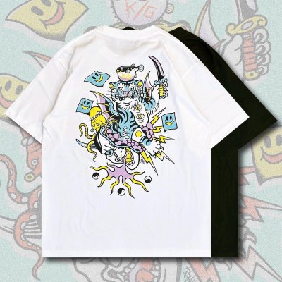画像1: ILLSYNAPSE "K/G TIGER ACTION" T-SHIRT