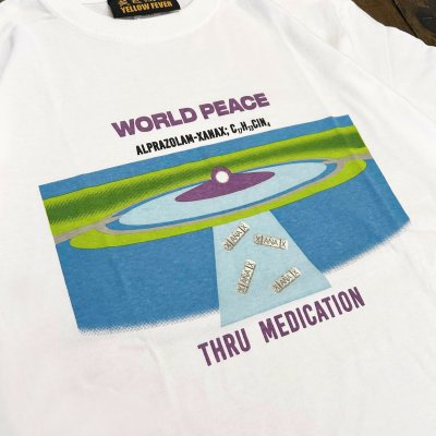 画像3: YELLOW FEVER  T-SHIRT "WORLD PEACE THRU MEDICATION"