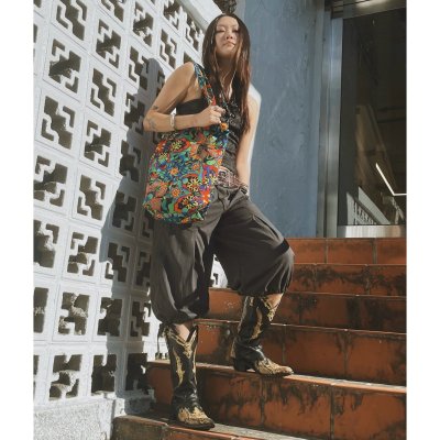 画像7: NAPOYAN "Psychedelic Flower" ZIP TOTE BAG