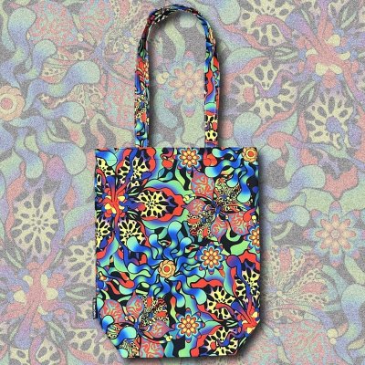 画像2: NAPOYAN "Psychedelic Flower" ZIP TOTE BAG