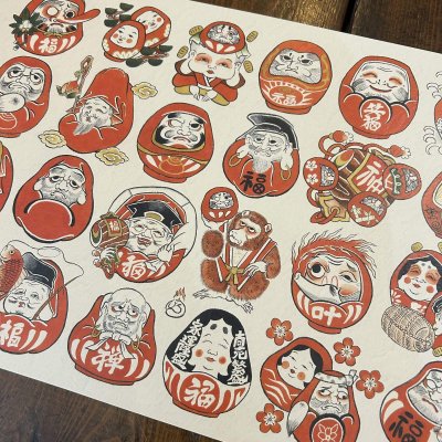 画像2: ひろし PRINTS "DARUMA #01" A3 SIZE