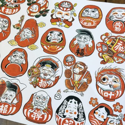画像2: ひろし PRINTS "DARUMA #01" A2 SIZE ※他商品との同梱不可
