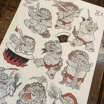 画像2: ひろし PRINTS "BAKU" A3 SIZE