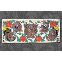HIRO "JAPANESE MASK" MICROFIBER TOWEL