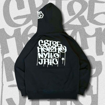 画像1: GxBxT&MQ HOODIE "GxBxT 2025" & Sticker  ※受注販売 12月中旬にお届け