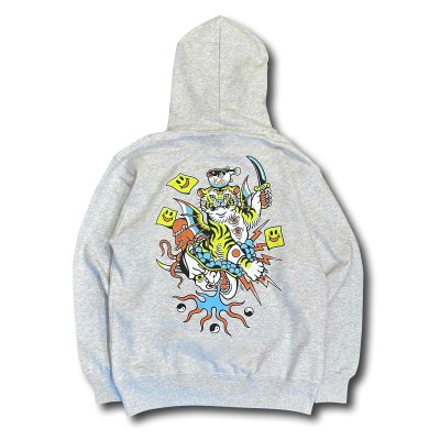 画像2: ILLSYNAPSE "K/G TIGER ACTION" SWEAT HOODIE