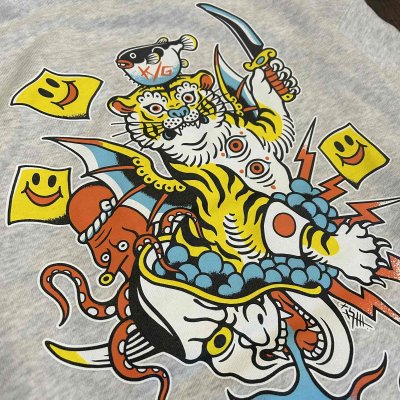 画像7: ILLSYNAPSE "K/G TIGER ACTION" SWEAT HOODIE
