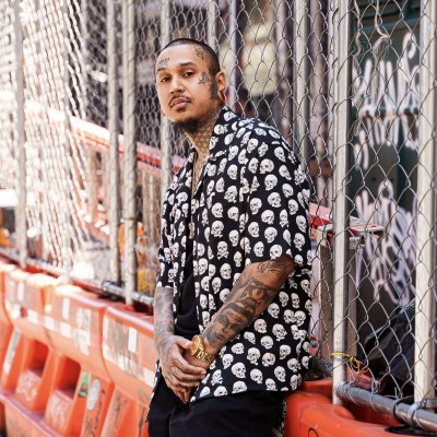 画像1: GxBxT&CHRIS GARVER "SKULL BUTTON" hawaiian shirt  ※7月末にお届け予定