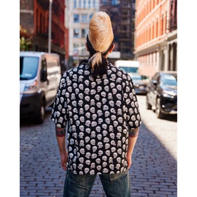 画像5: GxBxT&CHRIS GARVER "SKULL BUTTON" hawaiian shirt  ※7月末にお届け予定
