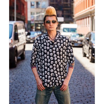 画像4: GxBxT&CHRIS GARVER "SKULL BUTTON" hawaiian shirt  ※7月末にお届け予定