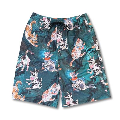 画像1: 大柴裕豪 "百猫" PATTERN MESH SHORTS
