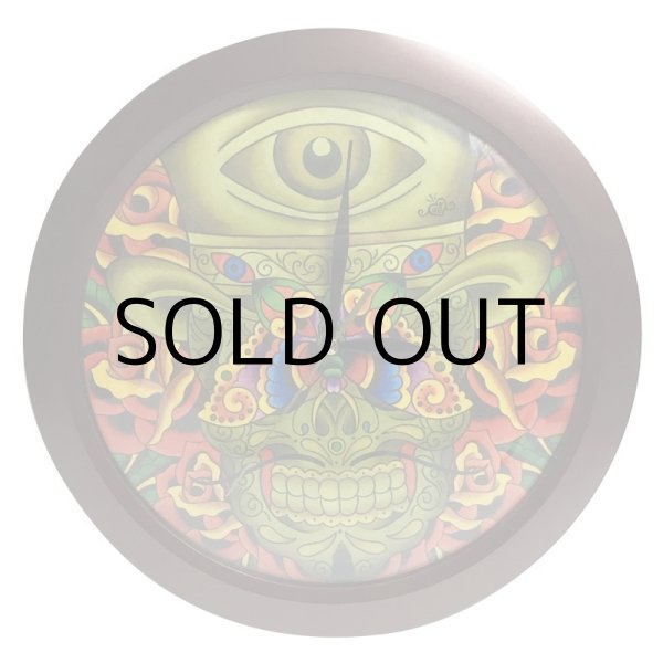 画像2: TETSUYA "SKULL & ROSE " WALL CLOCK (2)