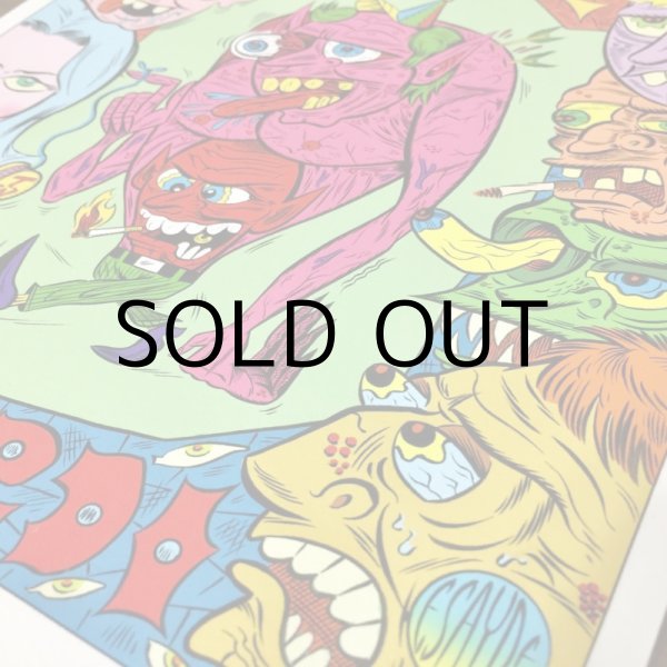 画像4: ESAYDE MINI POSTER & STICKER & POST CARD SET "TOTAL WEIRDO" (4)