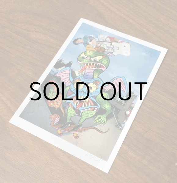 画像4: ESAYDE MINI POSTER & STICKER & POST CARD SET "SNAKE BOARDER" (4)