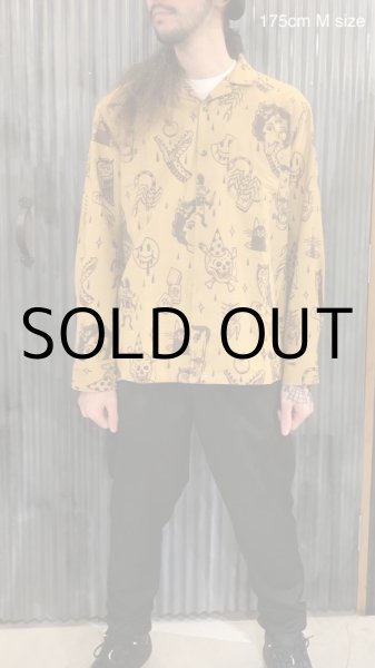 画像3: ILLSYNAPSE L/S PATTERN SHIRT(Gray) (3)