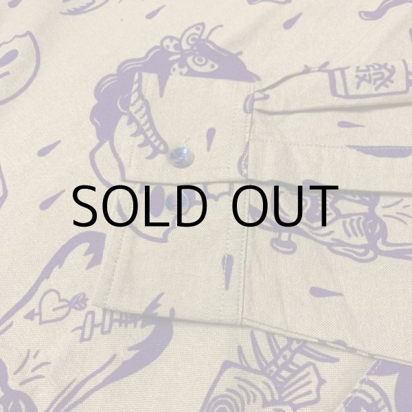 画像11: ILLSYNAPSE L/S PATTERN SHIRT(Gray) (11)