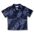 画像2: HIRO "BLACK FLAME" PATTERN SHIRT (2)