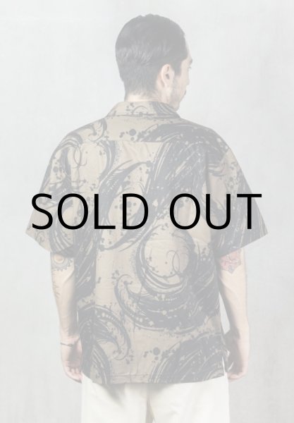画像8: HIRO "BLACK FLAME" PATTERN SHIRT (8)