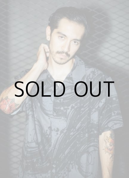 画像10: HIRO "BLACK FLAME" PATTERN SHIRT (10)