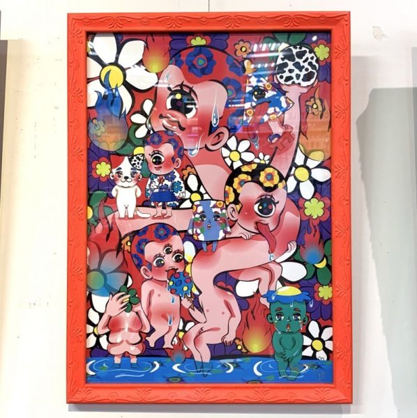 画像2: NAPOYAN A3 SIZE POSTER "ろくろ首Q"(直筆サイン入り) (2)