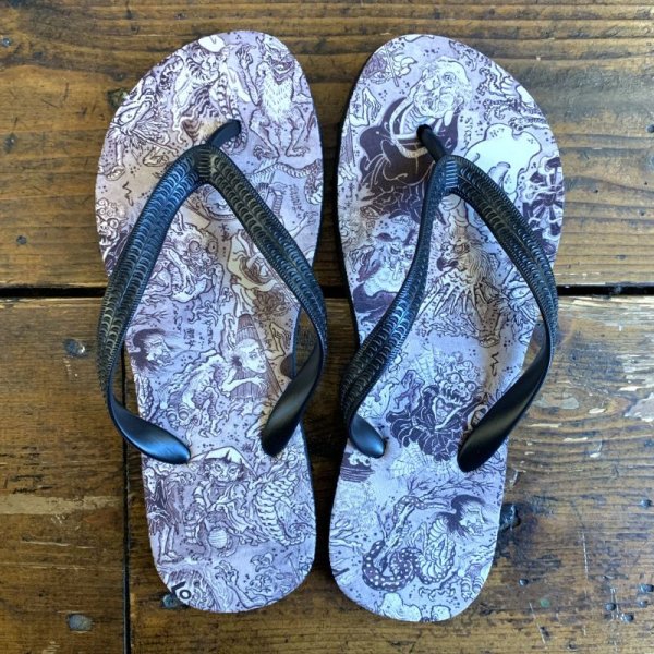 画像1: DM710×GANJI "YOUKAI MOYOU" SANDAL (1)