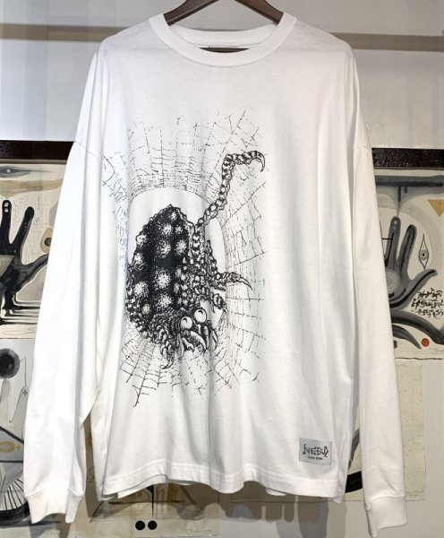 画像1: NEED ORIGINAL× HORITATSU "SPIDER"  L/S T-SHIRT(White) (1)