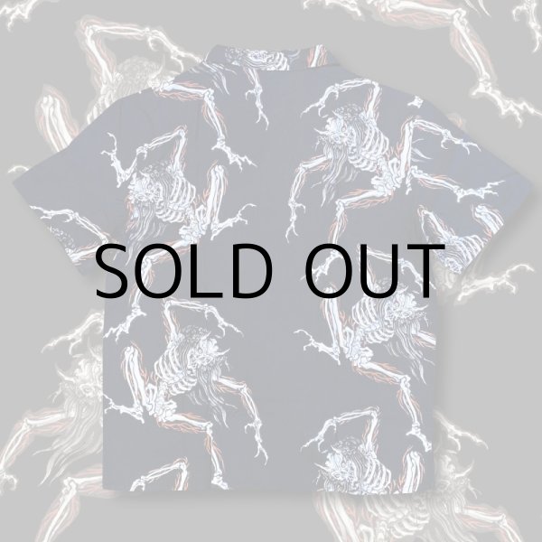 画像2: GxBxT&GANJI "X RAY SKULL" hawaiian shirt (2)