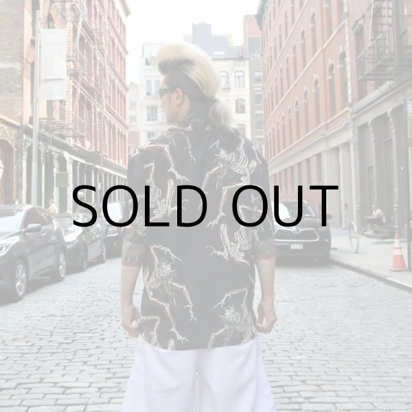 画像6: GxBxT&GANJI "X RAY SKULL" hawaiian shirt (6)