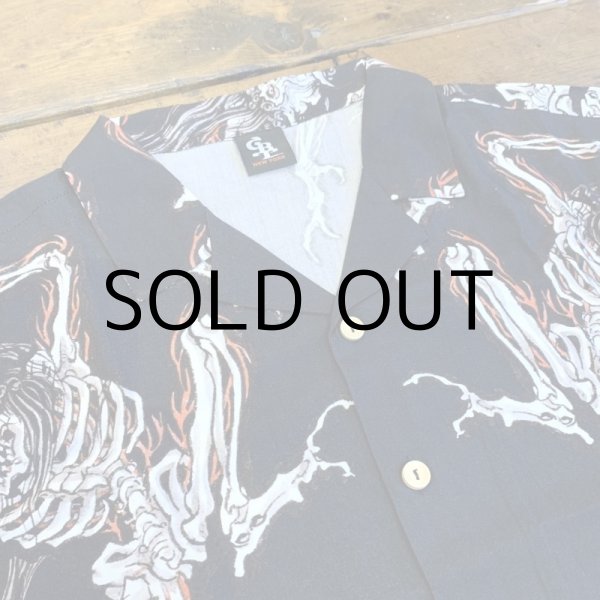 画像3: GxBxT&GANJI "X RAY SKULL" hawaiian shirt (3)