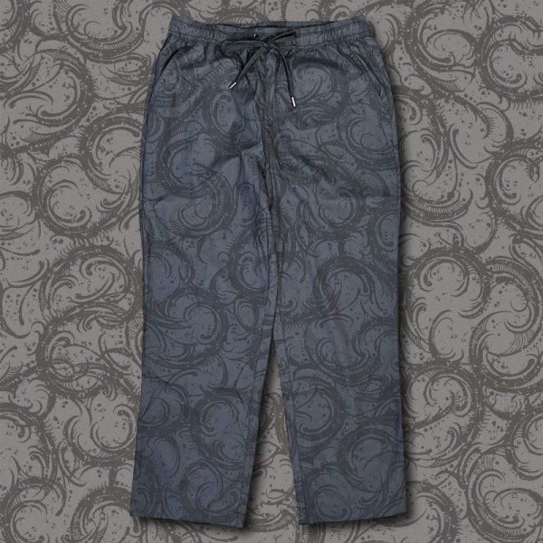 画像1: HIRO "BLACK FLAME CAMO" PATTERN PANTS (1)