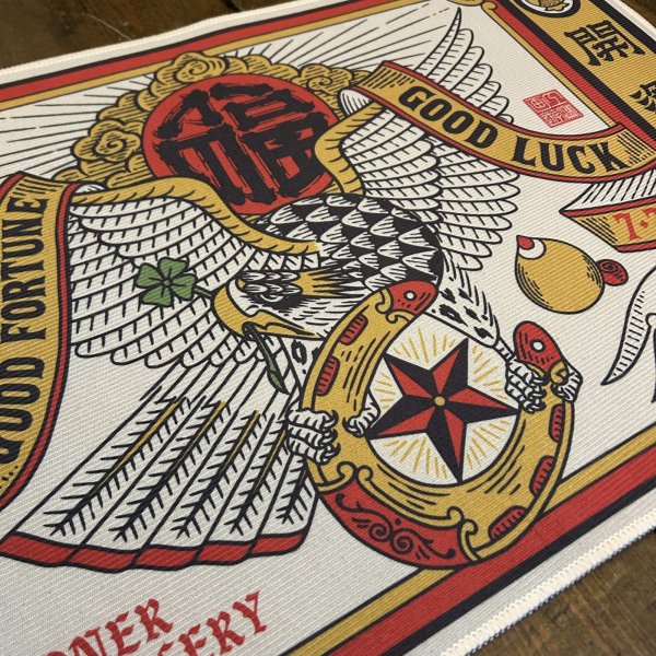 画像2: YUTAKA(遊鷹)DOOR MAT "開運招福" (2)