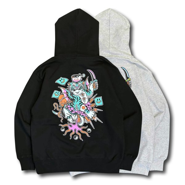 画像1: ILLSYNAPSE "K/G TIGER ACTION" SWEAT HOODIE (1)