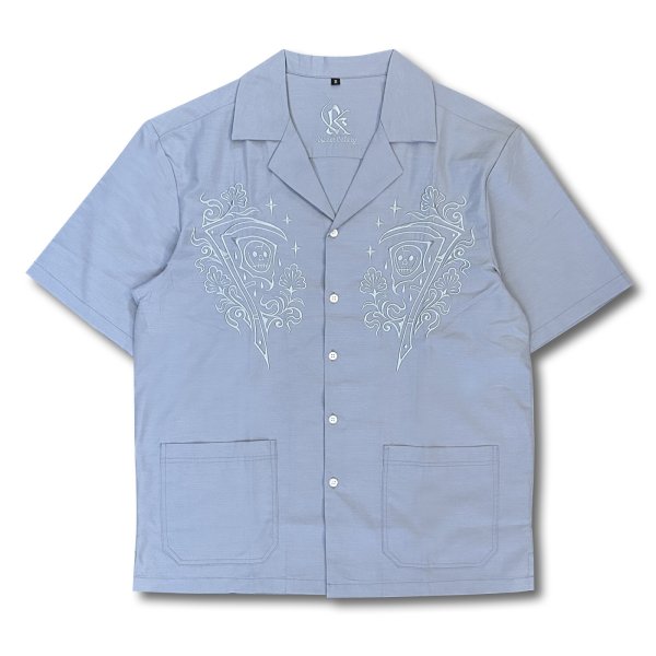 画像2: ILLSYNAPSE "Karma Floral" EMBROIDERY POCKET SHIRT (2)