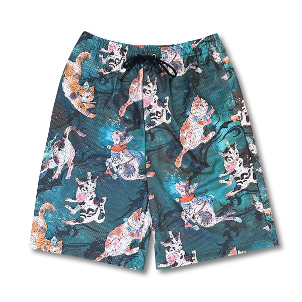 画像1: 大柴裕豪 "百猫" PATTERN MESH SHORTS (1)