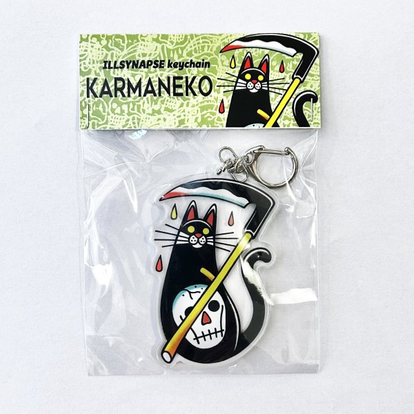 画像1: ILLSYNAPSE "Karma Neko" Acrylic keychain (1)